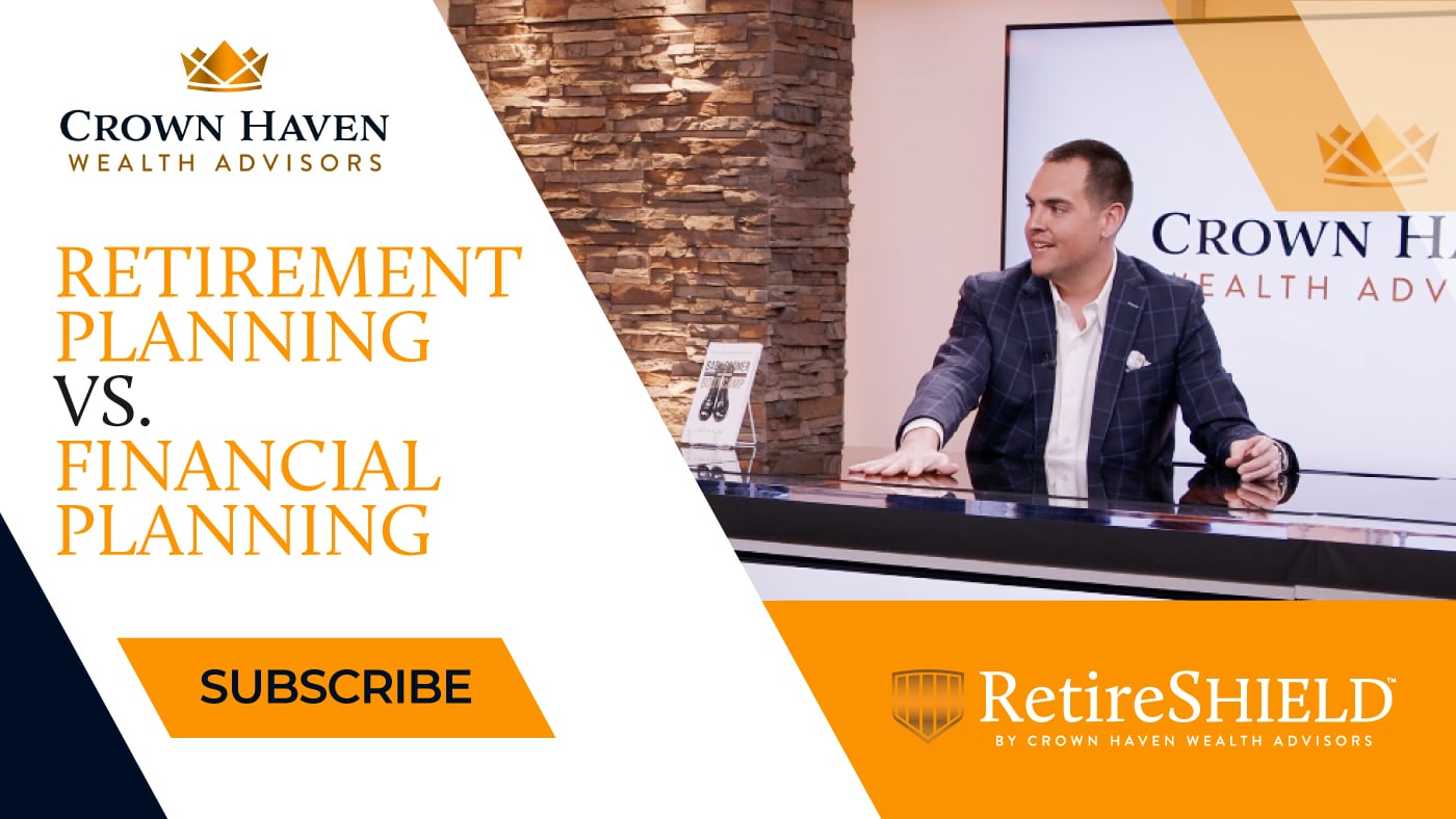 In this episode of RetireSHIELD™ TV, Casey A. Marx explains the major differences between Retirement Planning and Financial Planning, the different financial phases of retirement, as well as how Crown Haven has been able to transform its clients lives through their trademarked RetireSHIELD™ process.